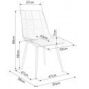 Стул SIGNAL CHIC Velvet Bluvel 4215 корица/черный